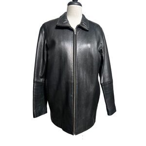 Tiboa Leathers Black Genuine Lambskin Jacket Coat with Thermolite Lining Size Sm